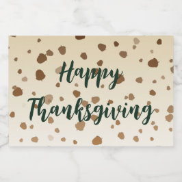 Erntedank Acorns Alkoholflaschenetikett