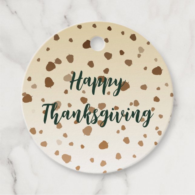 Erntedank Acorns Geschenkanhänger (Vorderseite)