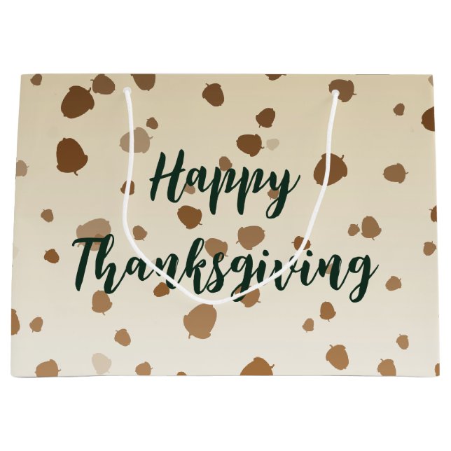 Erntedank Acorns Große Geschenktüte (Vorderseite)