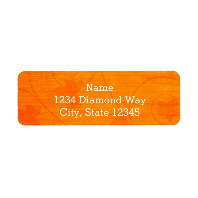 Erntedank-Adressmarken für Herbst-Herbstlaub (Vorne)