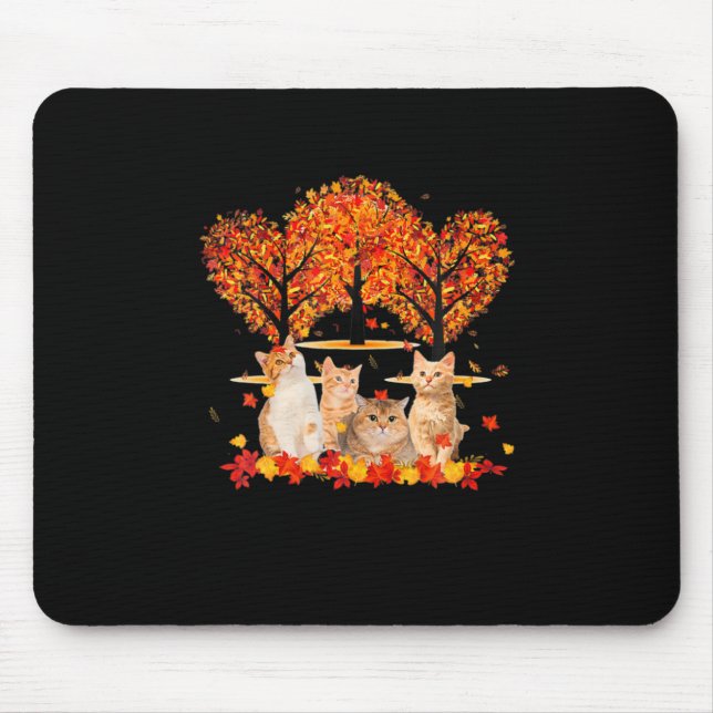 Erntedank Ahornkatzenkätzchen Form Baumleder Mousepad (Vorne)
