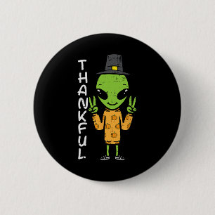Erntedank Alien Dankend Funny Fall Space Männer B Button