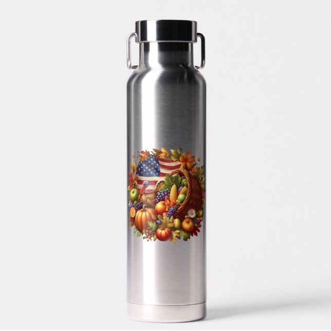 Erntedank/Amerikaner/Türkei/Fall Trinkflasche (Vorne)