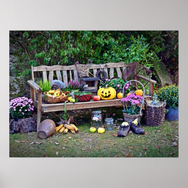Erntedank an der Parkbank Poster (Vorne)