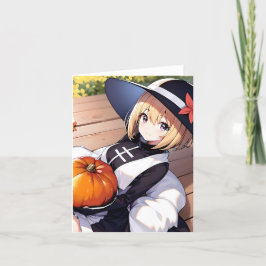 Erntedank Anime C - AI Feiertagskarte