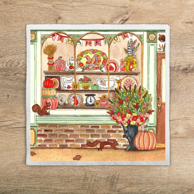 Erntedank Antiquitätengeschäft Serviette (Von Creator hochgeladen)