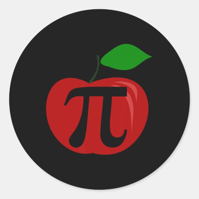 Erntedank Apple Pie Lover Funny Pi Day Math Tee Runder Aufkleber (Vorderseite)
