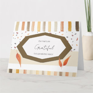 Erntedank Aquarellfarben Herbst Pastellfarben Blät Dankeskarte