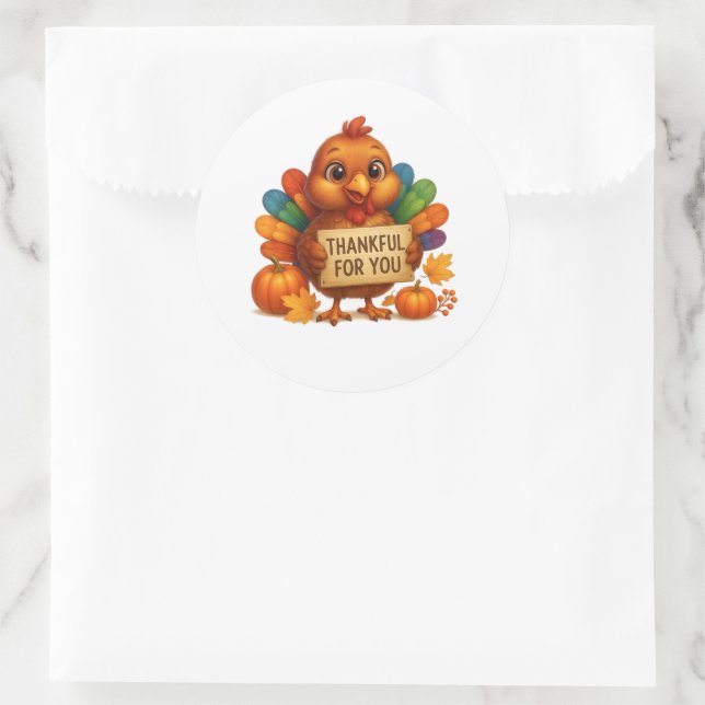 Erntedank-Aufkleber Runder Aufkleber (Tasche)