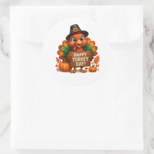 Erntedank-Aufkleber Runder Aufkleber