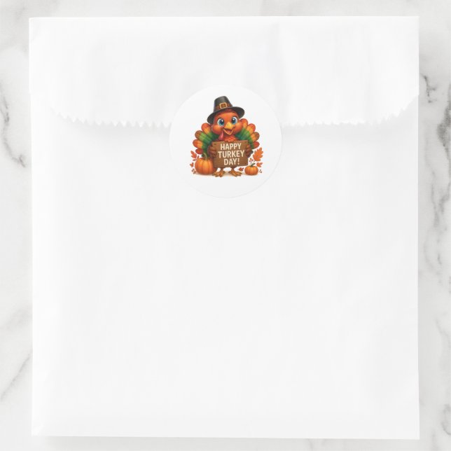 Erntedank-Aufkleber Runder Aufkleber (Tasche)