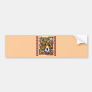 ERNTEDANK BEAGLE AUTOAUFKLEBER
