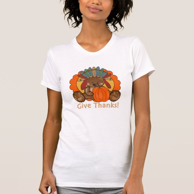 Erntedank Bear Holiday Frauen T - Shirt (Vorderseite)