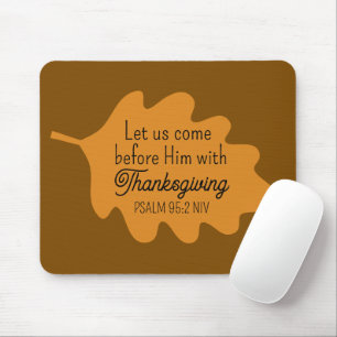 Erntedank Bibel Verse Grünes Leaf Autumm Orange Mousepad