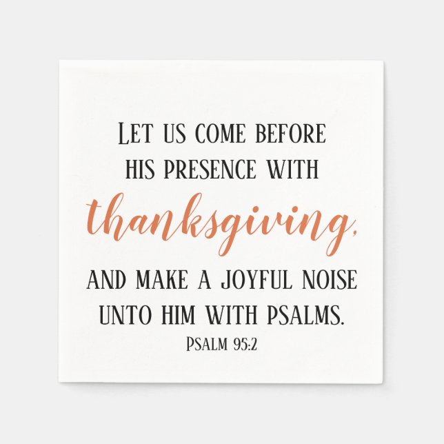 Erntedank Bible Verse Script Serviette (Vorderseite)