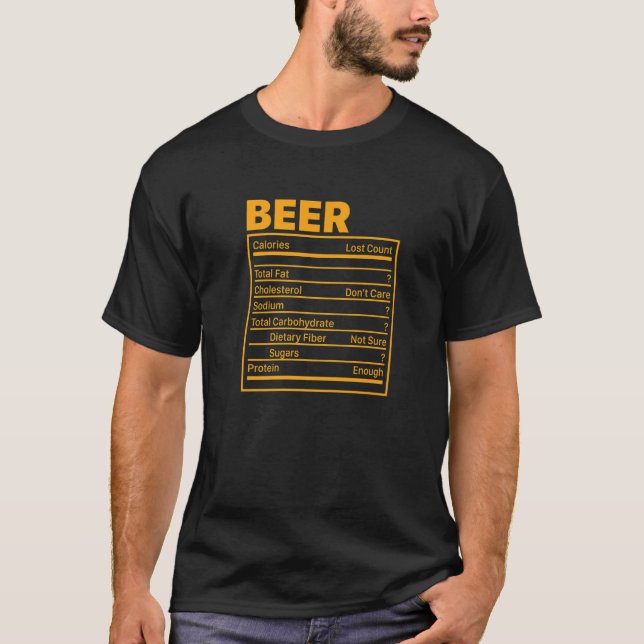 Erntedank Bier Calories Menu Danke T-Shirt (Vorderseite)