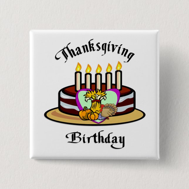 Erntedank Birthday Button (Vorderseite)