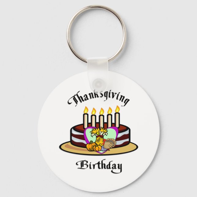 Erntedank Birthday Schlüsselanhänger (Vorderseite)