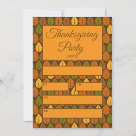 Erntedank-Blätter Einladung