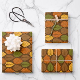 Erntedank-Blätter Geschenkpapier Set