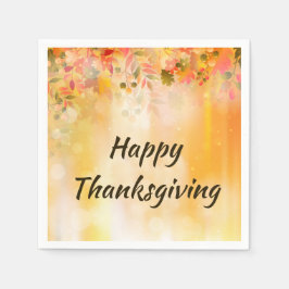 Erntedank Blätter Herbstsparkle Serviette
