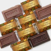 Erntedank-Blätter und Gold-Monogramm