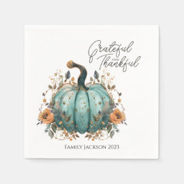 Erntedank Blaukürbis rustikale Papierservietten