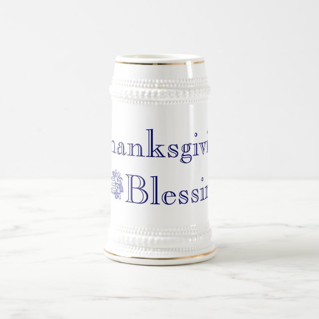 Erntedank Blessings Stein Bierglas (Mittel)