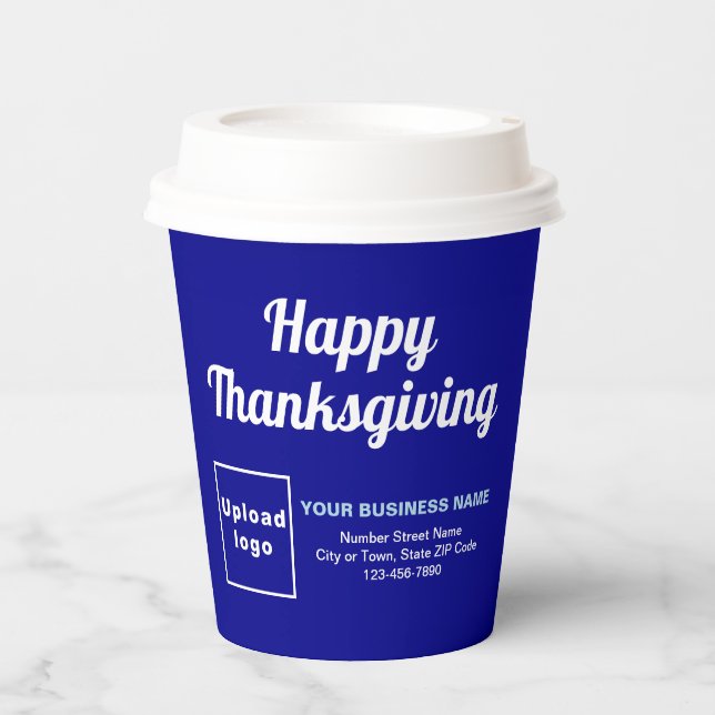 Erntedank Blue Paper Cup Pappbecher (Vorderseite)