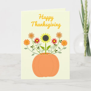 Erntedank-Blume in Pumpkin Custom Karte