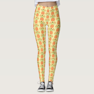 Erntedank Blume in Pumpkin Gemustert Leggings