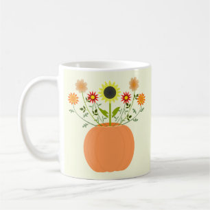 Erntedank Blume in Pumpkin Kaffeetasse