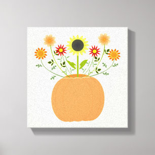Erntedank Blume in Pumpkin Leinwanddruck