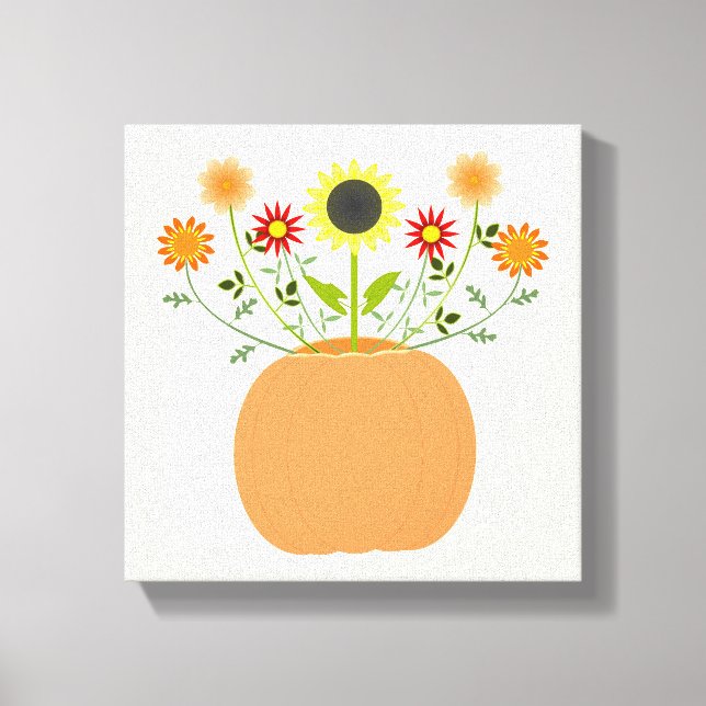 Erntedank Blume in Pumpkin Leinwanddruck (Vorderseite)