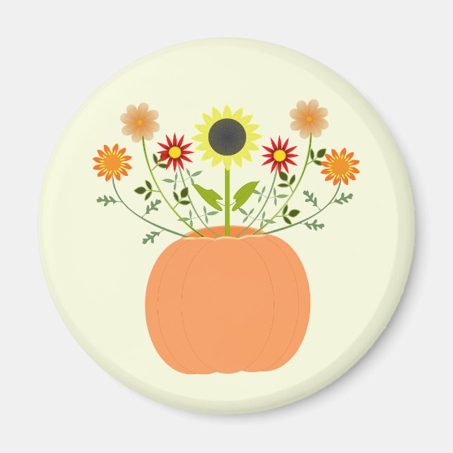 Erntedank Blume in Pumpkin Magnet (Vorne)