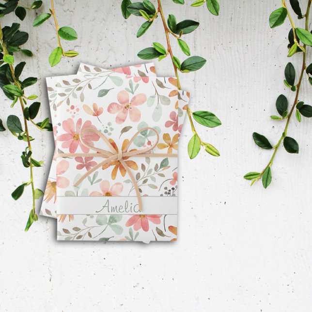 Erntedank Blume Orange Geschenkpapier Set (Von Creator hochgeladen)