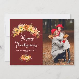 Erntedank-Blumenkarte zum Thanksgiving Feiertagskarte