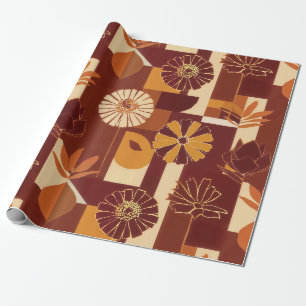 Erntedank-Blumenmuster Geschenkpapier
