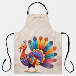 Erntedank Bright Feathers Türkei Schürze