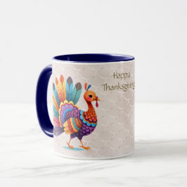 Erntedank Bright Feathers Türkei Tasse