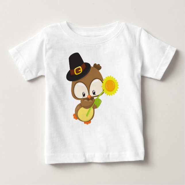 Erntedank, Brot, Pilgerhut, Blume Baby T-shirt (Vorderseite)