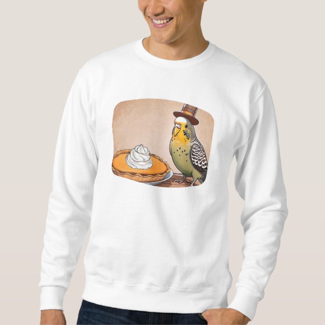 Erntedank Budgie Pilgrim Sweatshirt (Vorderseite)