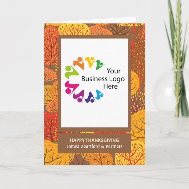 Erntedank Business Custom Foto und Name Karte (Vorderseite)