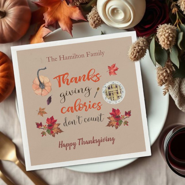 Erntedank Calories zählen nicht Napkins Serviette (Von Creator hochgeladen)