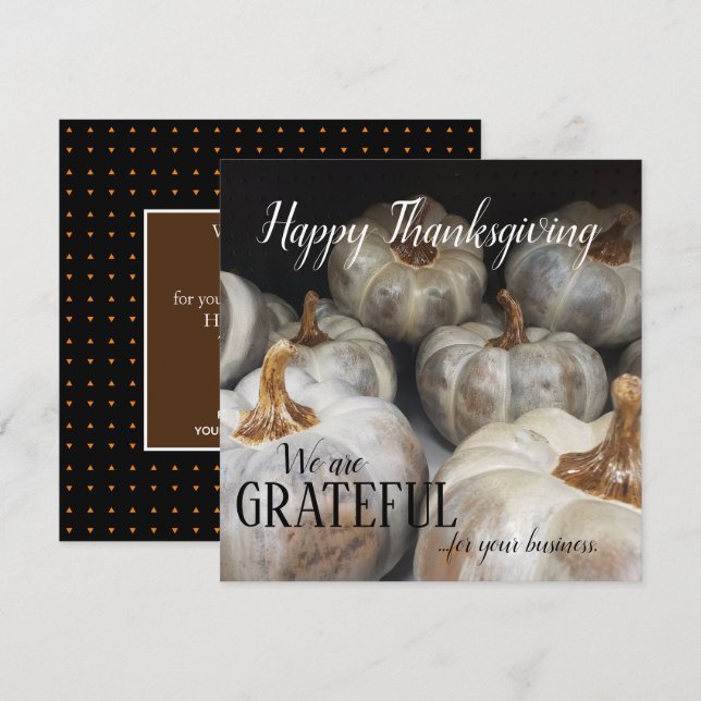 Erntedank-Cards für kleine Unternehmen (Vorne/Hinten)