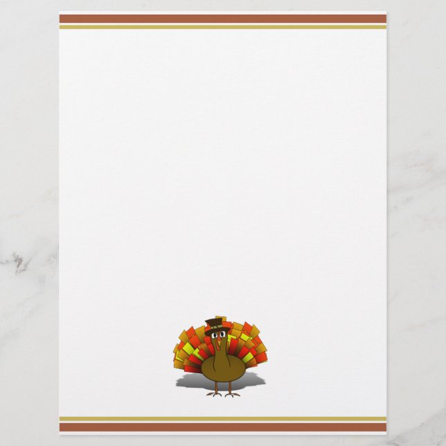 Erntedank Cartoon Türkei Pilgrim (Vorderseite)