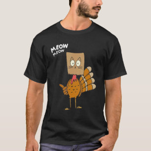 Erntedank Cat Fake Cat Meow Erntedank Turke T-Shirt
