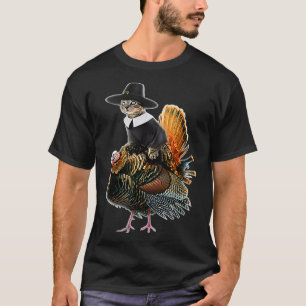 Erntedank Cat Pilgrim Kostüm Erntedank Turk T-Shirt