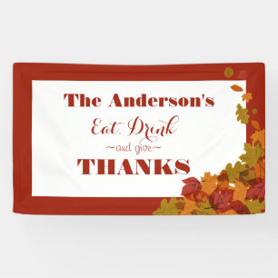 Erntedank Celebration Eat Drinks & Give Danke Banner