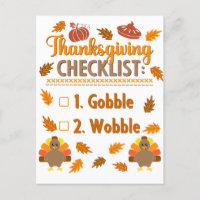 Erntedank Checklist Gobble Wobble Ugly Sweater